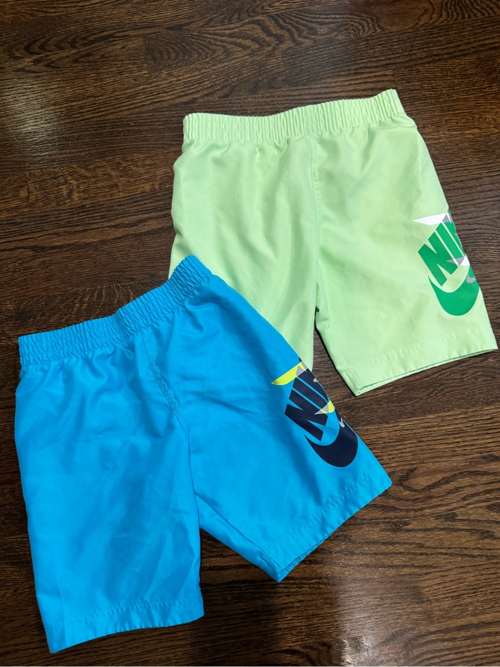 Nike Kids Swim Shorts in Blue and Light Green - Pack of 2